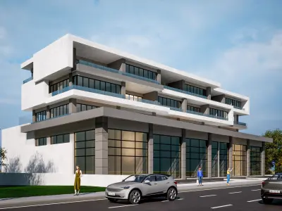 Commercial Building V2 3D model