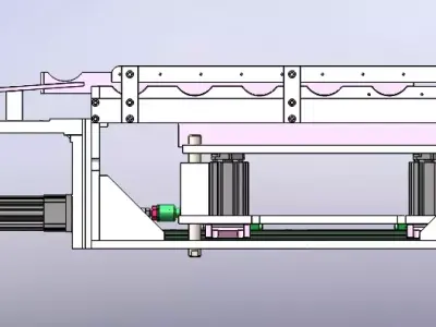 Pneumatic Round Bar Feeder 3D model