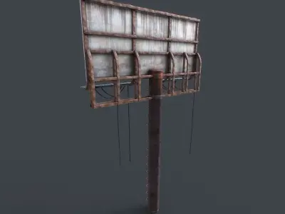 Old Billboard Low-poly 3D model purchase