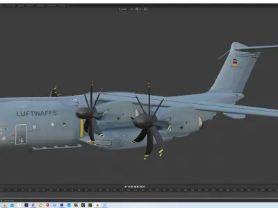 A 400M aircraft Free 3D model