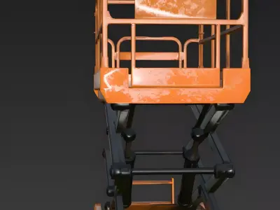 Industrial Mobile Scissor Lift 3D Model Low-poly 3D model