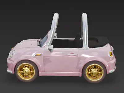 Stylized Urban Luxury Mini Car 3D Model Low-poly 3D model