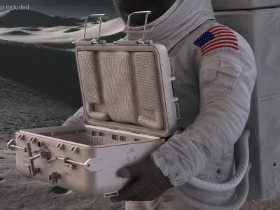 Apollo Lunar Sample Return Container Open 3D model