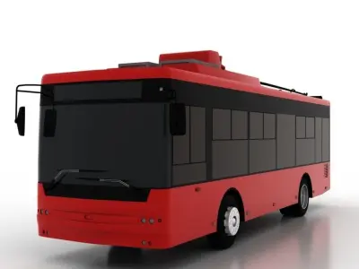 Trolleybus Bogdan T60112 Low Low-poly 3D model