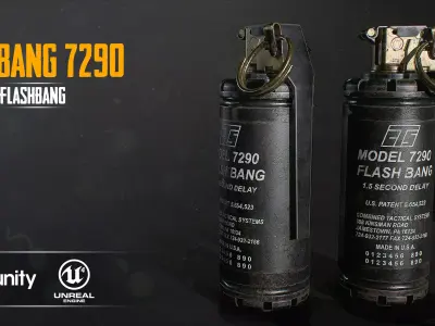 FlashBang 7290 Low-poly 3D model
