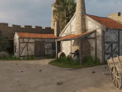 Castle Town 3D model by Matvey-Sheyanov