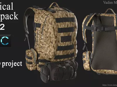 Tactical Backpack 2 3D model