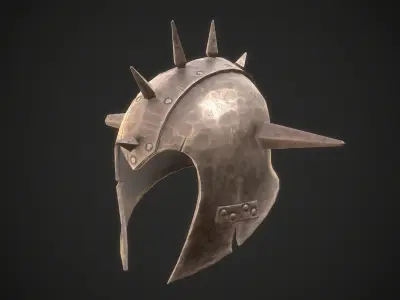 Orc Helmet 03 Low-poly 3D model