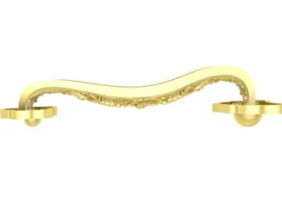 Decorative Curved Jewelry Bar Connector 3904 3D print model