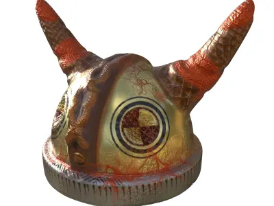 Helmet Stylized By Pbr Texture 4k Png Low-poly 3D model