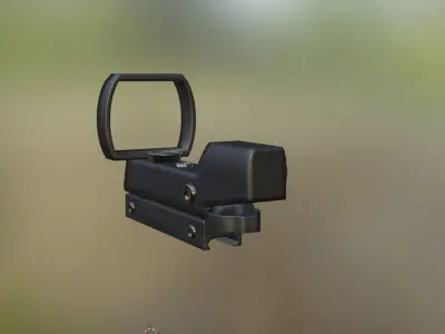 Red Dot Sight Low-poly 3D model 2