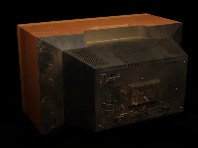 3d old tv 3d model Low-poly 3D model