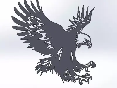 3d bald eagle  soldi Model Low-poly 3D model