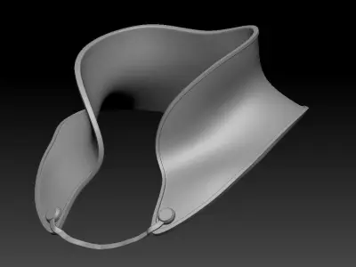 High-poly model Neck armor 3D model