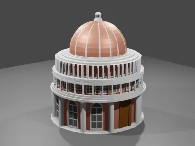 Library Building Free low-poly 3D model