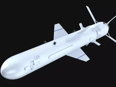 Neptune R-360 Anti-Ship Cruise Missile PBR 3D model