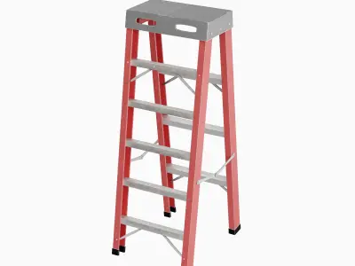Ladder 05 Low-poly 3D model