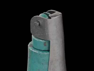 French Percutante No 1 grenade Low-poly 3D model
