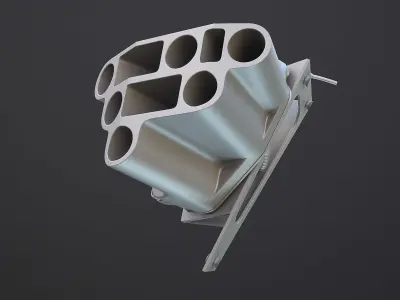  M250 Smoke Grenade Launcher and Storage Box 3D model