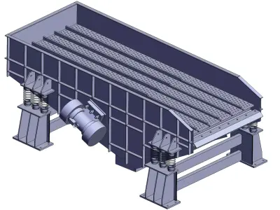 Vibrating conveyor sand removal machine 3D model