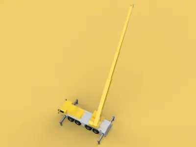 OUTRIGGER TRUCK TELESCOPIC MOBILE CRANE ARM JIB LTM1070 LTM-1070 3D model