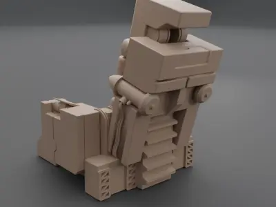 Pilot seat Free low-poly 3D model
