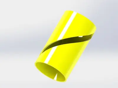 profile plastic tube Low-poly 3D model
