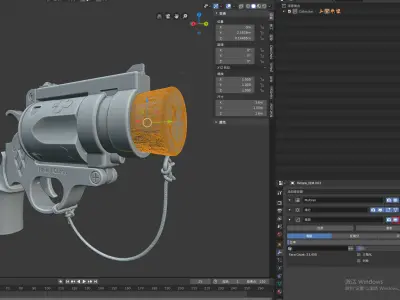 Harley Quinn Cork Pop Gun blender high model 3D model