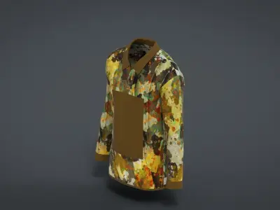 Military Outfit - T-shirt Low-poly 3D model 45