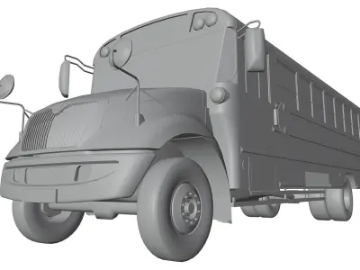 School Bus 3D model shop