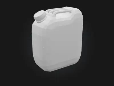 Rusty Fuel Canister  Vintage Industrial Container Model 3D model