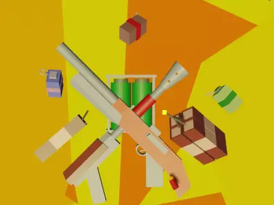Weapon model pack Free low-poly 3D model