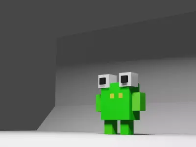 Model of Pixel Frog 3D model