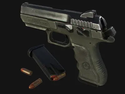 IWI Jericho 941 Pistol Low-poly 3D model