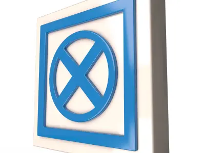 Warning Symbol Pilus Low-poly 3D model