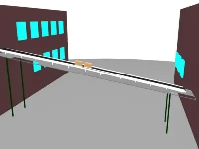 Industrial Conveyor Setup with High-Quality 3ds Max Model 3D model