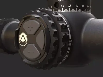 Burris XTR-PS Low-poly 3D model
