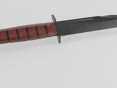 Low Poly Combat Knife  Low-poly 3D model