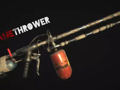 Flamethrower grenade launcher 3D model