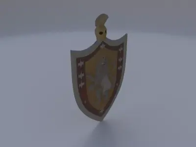 Crested Family Shield 3D model