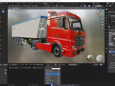Mercedes Actros 2012 grain 3D model