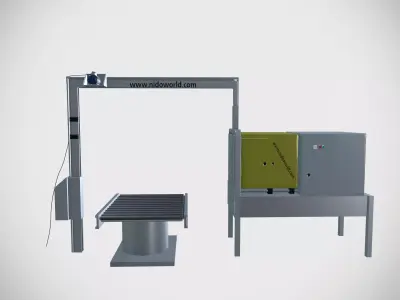 Pallet Strings Wrap Machine Low-poly 3D model