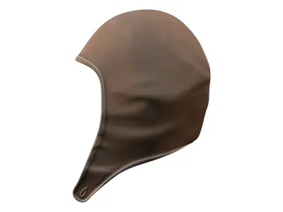 Historic Steampunk Aviation Hat Helmet Low-poly 3D model