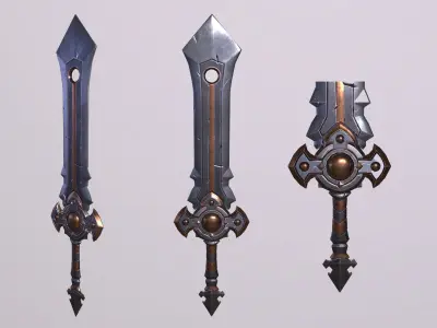 Sword set Low-poly 3D model purchase