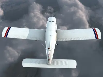 Light Aircraft Piper PA-28 Cherokee 3D model