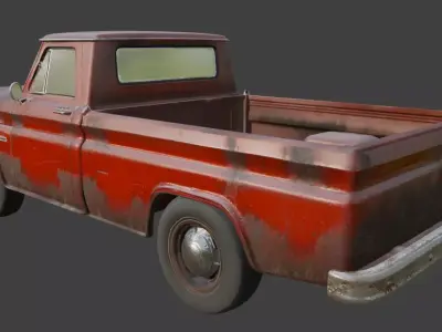 Vintage Rusty Pickup Truck 3D Model 3D model buy