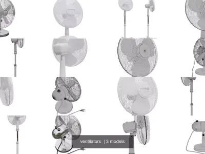 ventilators two fans 3D Model Pack
