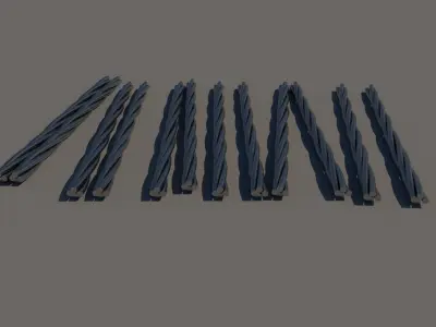 Twisted iron Free 3D model