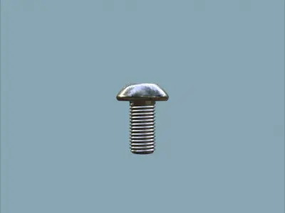 Steel Stained M6 Bolt Allen Dome 3D model