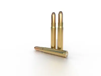 93 x 62mm Mauser Ammo Low-poly 3D model